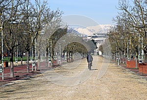 Public park called CAMPO MARZO in Vicenza, Italy photo