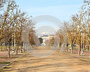 Public park called CAMPO MARZO in Vicenza in Northern Italy photo