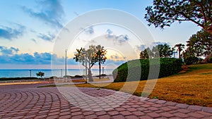 Public park by the sea in Netanya