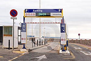 Public parking entrance ramp