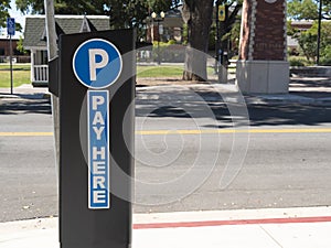 Public Parking Meter Kiosk Sign