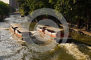 Public passenger ship in Bangkok, Thailand, Nov 20, 2020