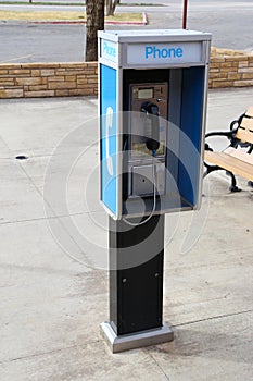 A Public payphone