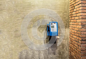 Public payphones on the wall