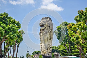 Public place - Landmark of Singapore : Sentosa Merlion, famous tourist destination of Singapore