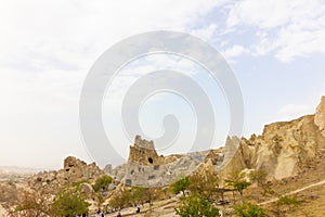 Public places Goreme open air museum Cappadocia Turkey rock formations