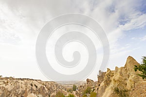 Public places Goreme open air museum Cappadocia Turkey rock formations