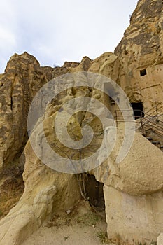 Public places Goreme open air museum Cappadocia Turkey rock formations