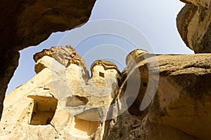 Public places Goreme open air museum Cappadocia Turkey rock formations