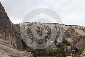 Public places Goreme open air museum Cappadocia Turkey rock formations