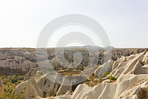 Public places Goreme open air museum Cappadocia Turkey rock formations