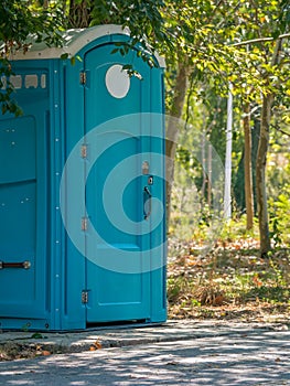 Public portable bio-toilets in Bucharest, Romania