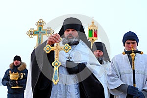 Public prayer on an orthodox holiday of the Epiphany