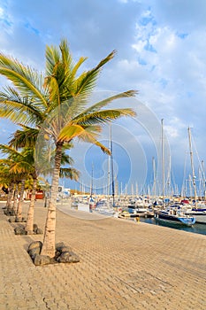 Public promenade in Puerto Calero port