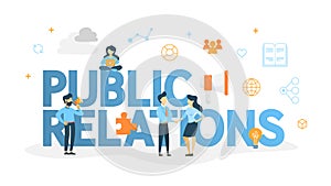 Public relations concept illustration