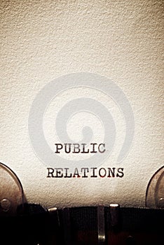 Public relations phrase
