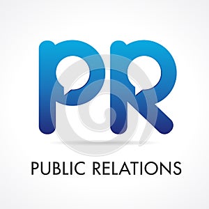 Public Relations PR company logotype.