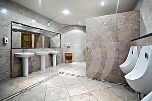 Public restroom interior