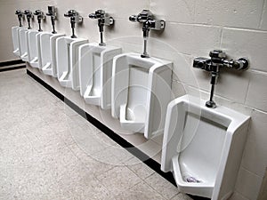 Public Restroom Urinals