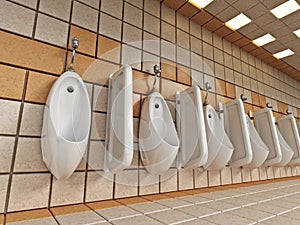 Public restroom with urinals