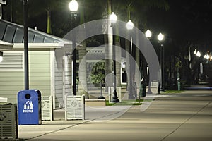 Public restrooms on Harborwalk at Gilchrist Park in Punta Gorda, Florida