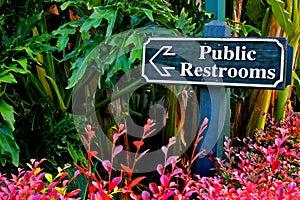 Public Restrooms Sign