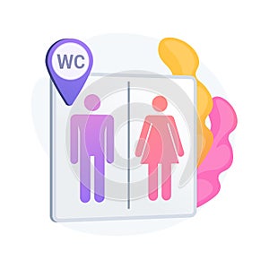 Public restrooms vector concept metaphor