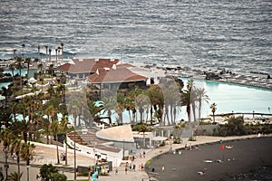 Public salt pools Lago Martianez in Puerto de la Cruz in Tenerife