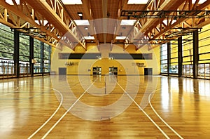 Public school, interior gym photo