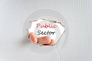 Public sector text concept