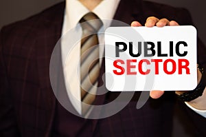 Public sector text concept isolated over white background