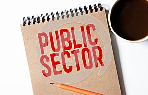 Public sector text concept isolated over white background
