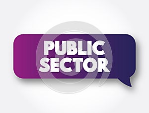 Public Sector text message bubble, concept background