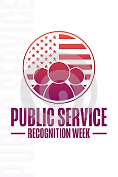 Public Service Recognition Week. Holiday concept. Template for background, banner, card, poster with text inscription