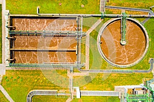 Public sewage treatment plant.