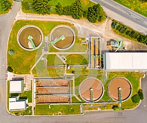 Public sewage treatment plant.