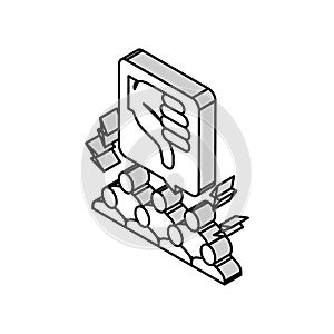 public shaming isometric icon vector illustration