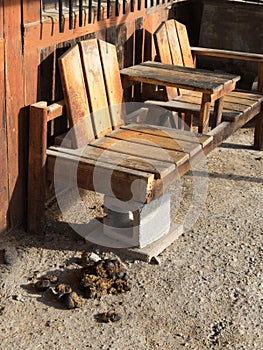 Public sidewalk bench, Oatman, Arizona