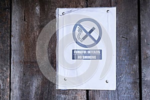 Public sign with No Smoking