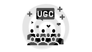 public social media users ugc glyph icon animation