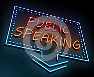 Public speaking concept.