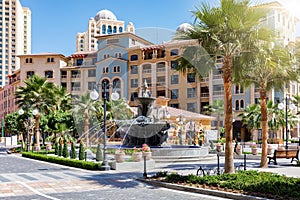 Public square on the Medina Centrale district at the Pearl in Doha photo