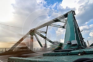 The public steel bridge named