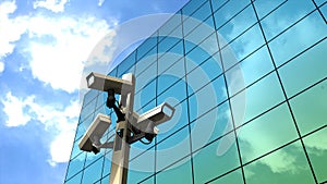 Public surveillance camera, cctv.