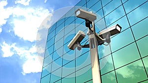 Public surveillance camera, cctv.