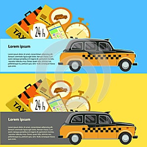 public taxi service,taxi car. Illustration