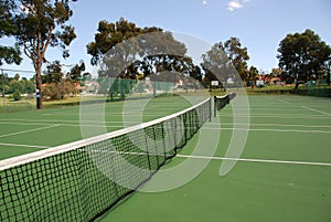 Public tennis court