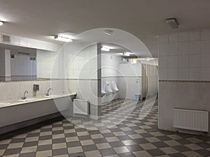 Public toilet in marble, soviet style, in Kiev, Ukraine photo