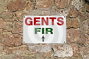 WC for men. Gents Fir photo