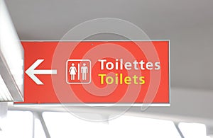 Public toilet sign Paris France